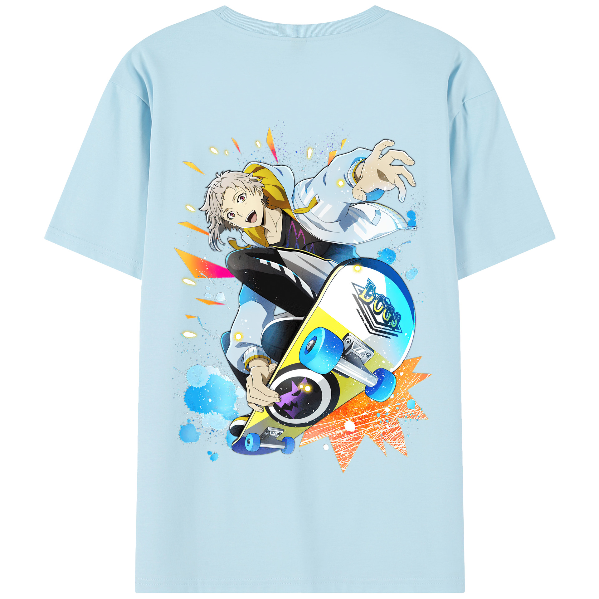（画像用） 文豪ストレイドッグス Bungo Stray Dogs 綿100％半袖Tシャツ（背面プリント）
